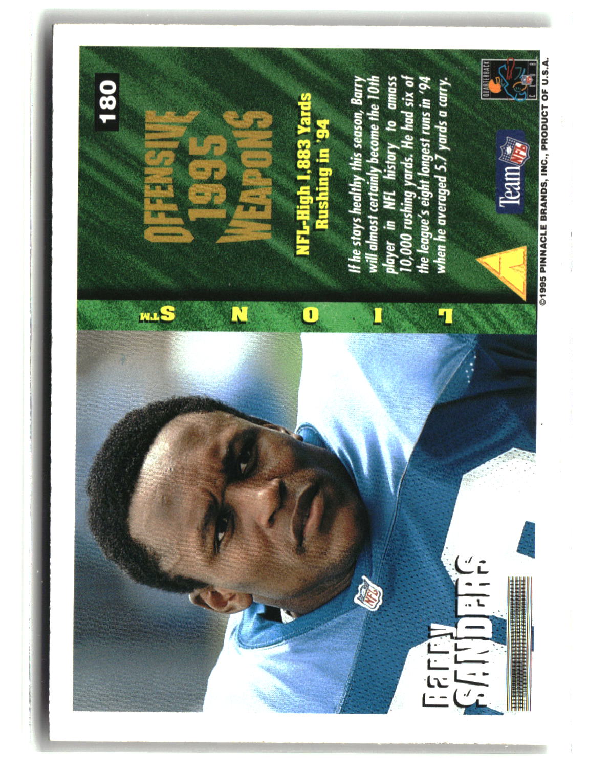 Barry Sanders 1995 Summit #180