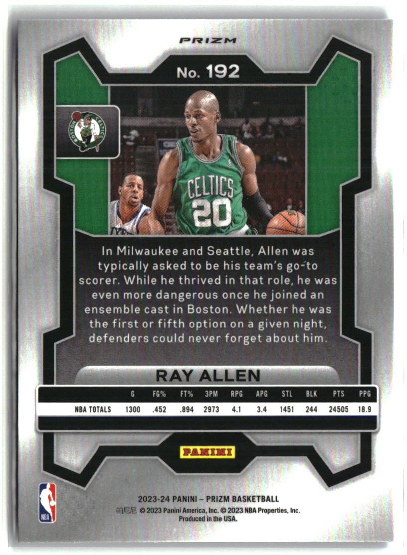Ray Allen 2023-24 Panini Prizm Prizms Blue Wave #192