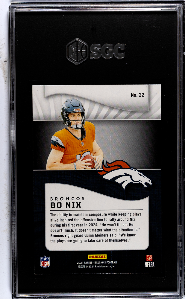 Bo Nix 2024 Panini Illusions Retail #22 SGC 9.5