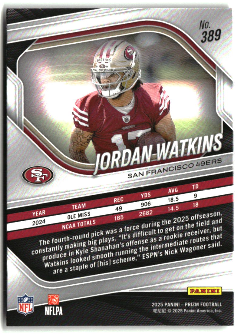 Jordan Watkins 2025 Panini Prizm #389