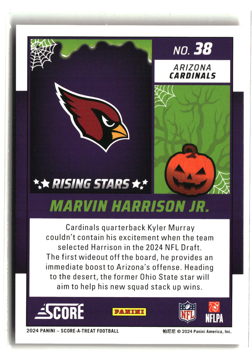 Marvin Harrison Jr. 2024 Score-A-Treat Rising Stars Orange Pumpkin #38