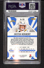 Load image into Gallery viewer, Justin Herbert 2020 Panini Phoenix Fire Burst #103 PSA 10