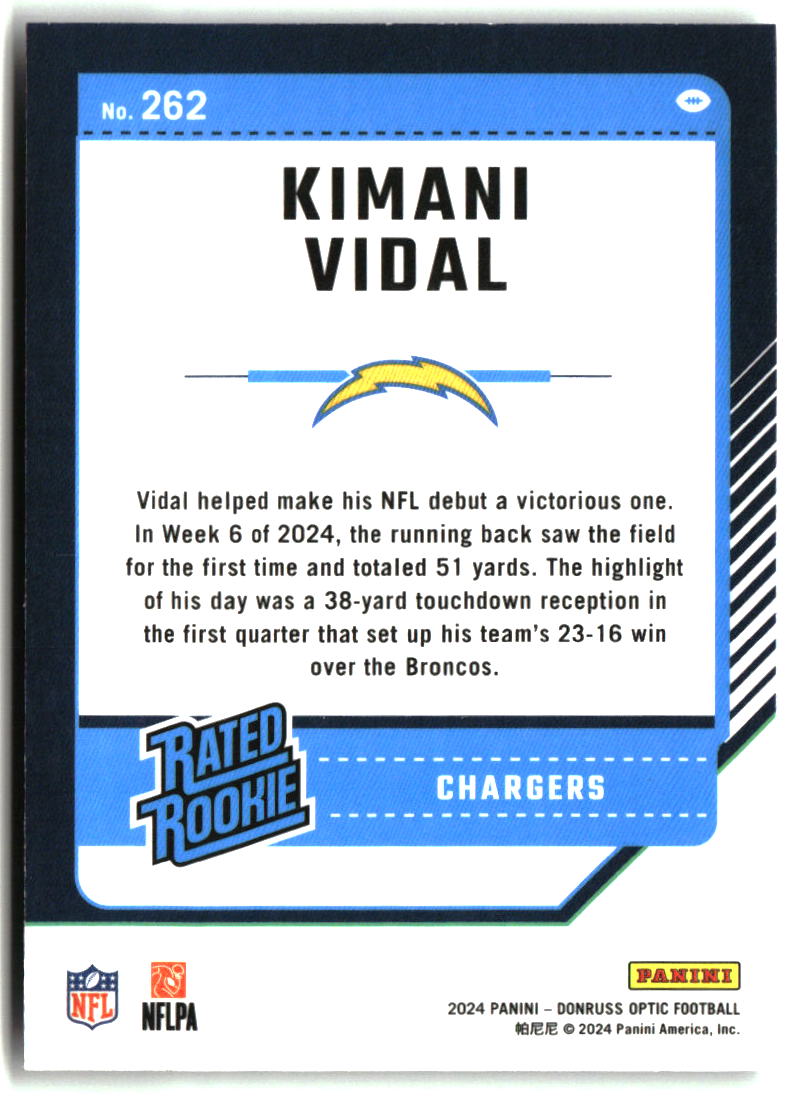 Kimani Vidal 2024 Donruss Optic #262