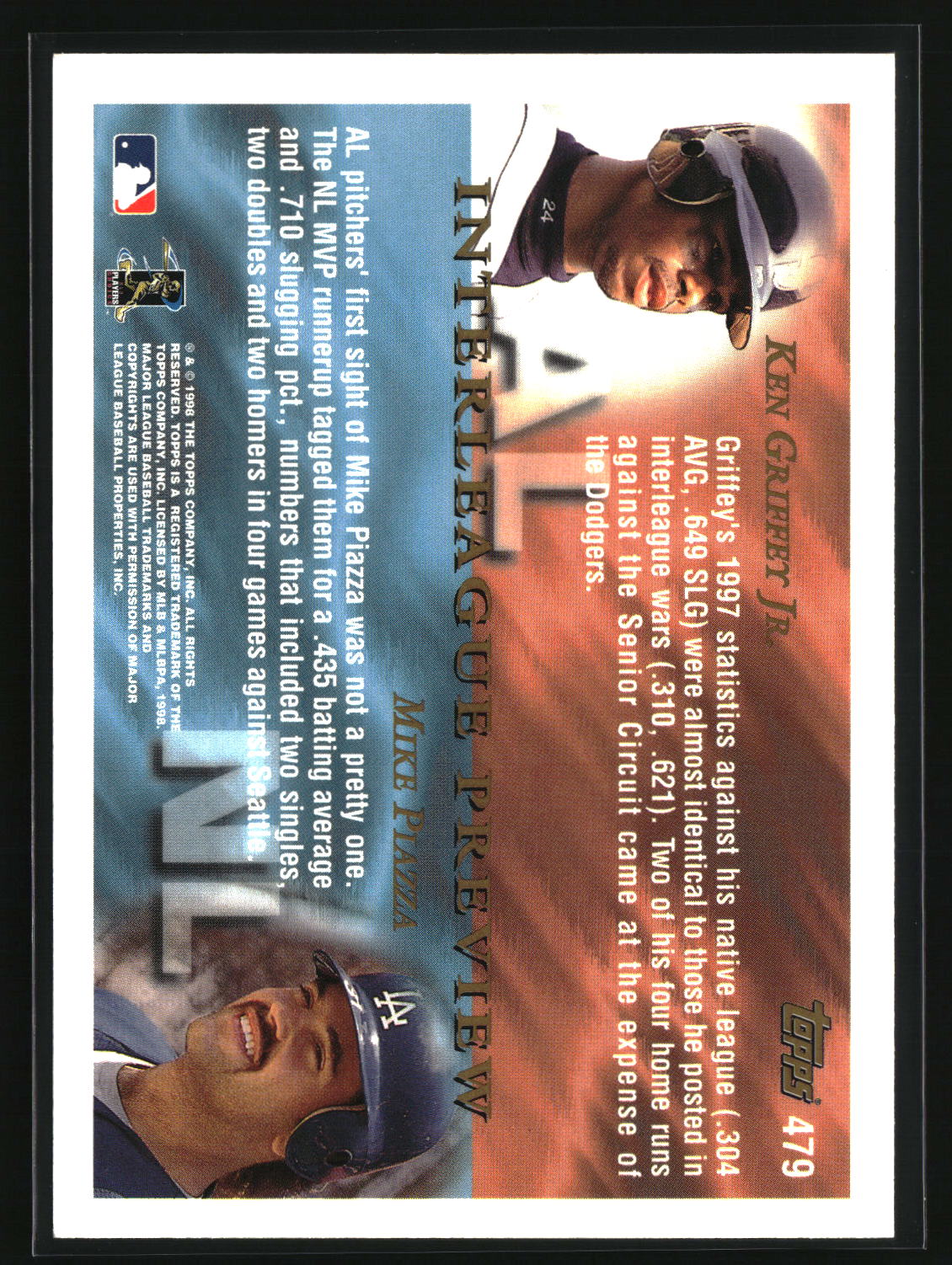 Mike Piazza / Ken Griffey Jr. IPV 1998 Topps #479