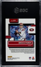 Load image into Gallery viewer, Brock Purdy 2022 Donruss Optic #277 SGC 9.5
