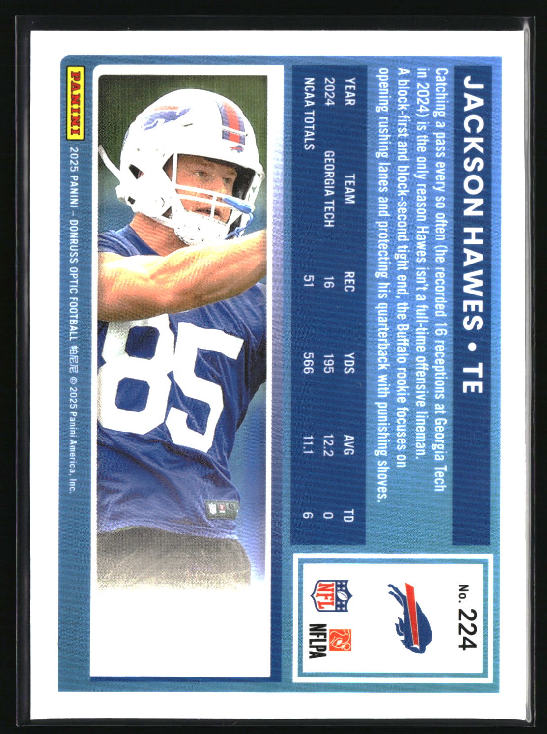 Jackson Hawes 2025 Donruss Optic #224