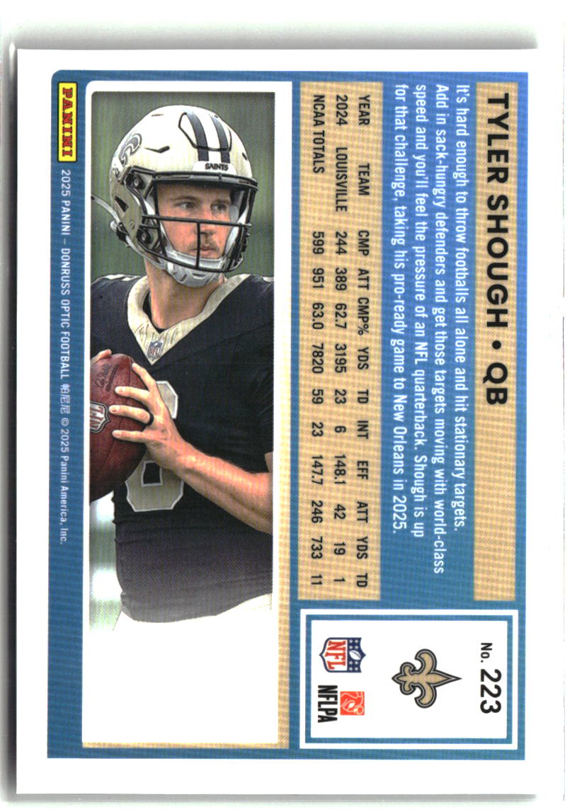 Tyler Shough 2025 Donruss Optic #223