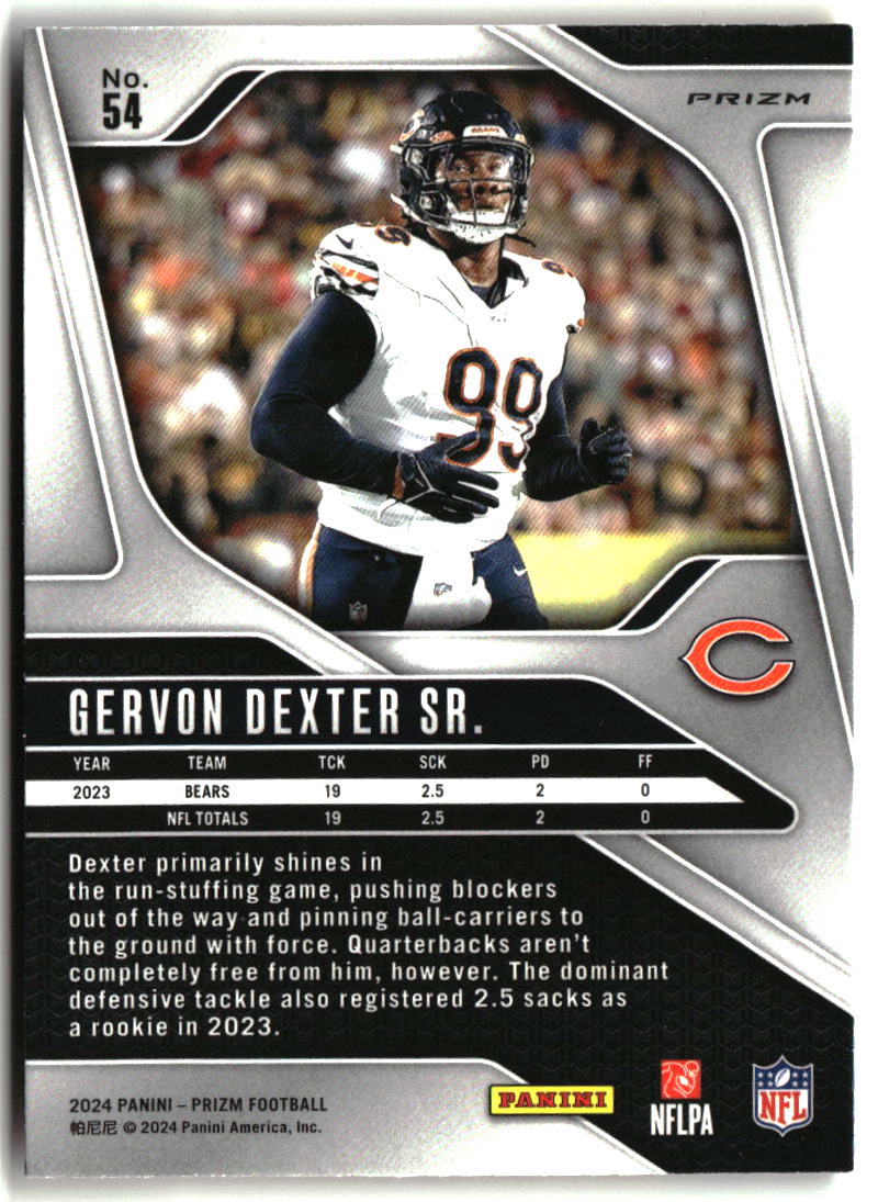 Gervon Dexter Sr. 2024 Panini Prizm Lazer #54