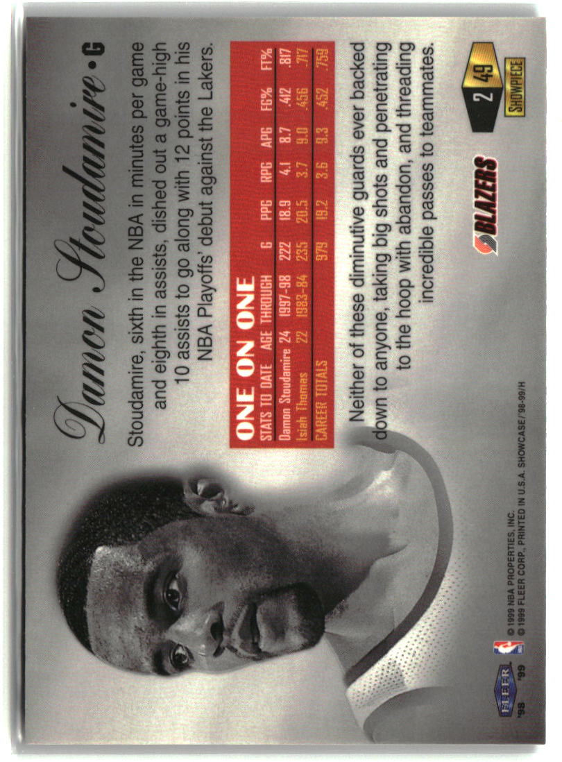 Damon Stoudamire 1998-99 Flair Showcase Flair Showcase Row 2 #49