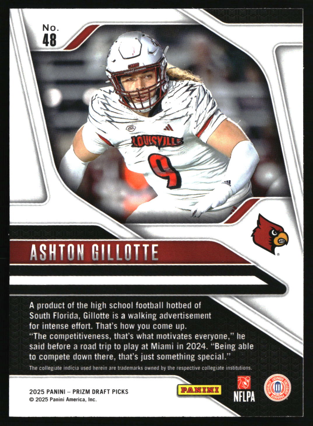 Ashton Gillotte 2025 Panini Prizm Draft Picks #48