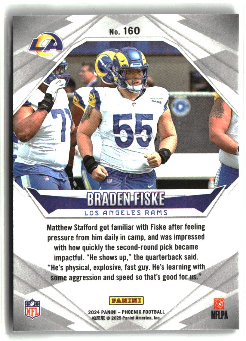 Braden Fiske 2024 Panini Phoenix Purple #160