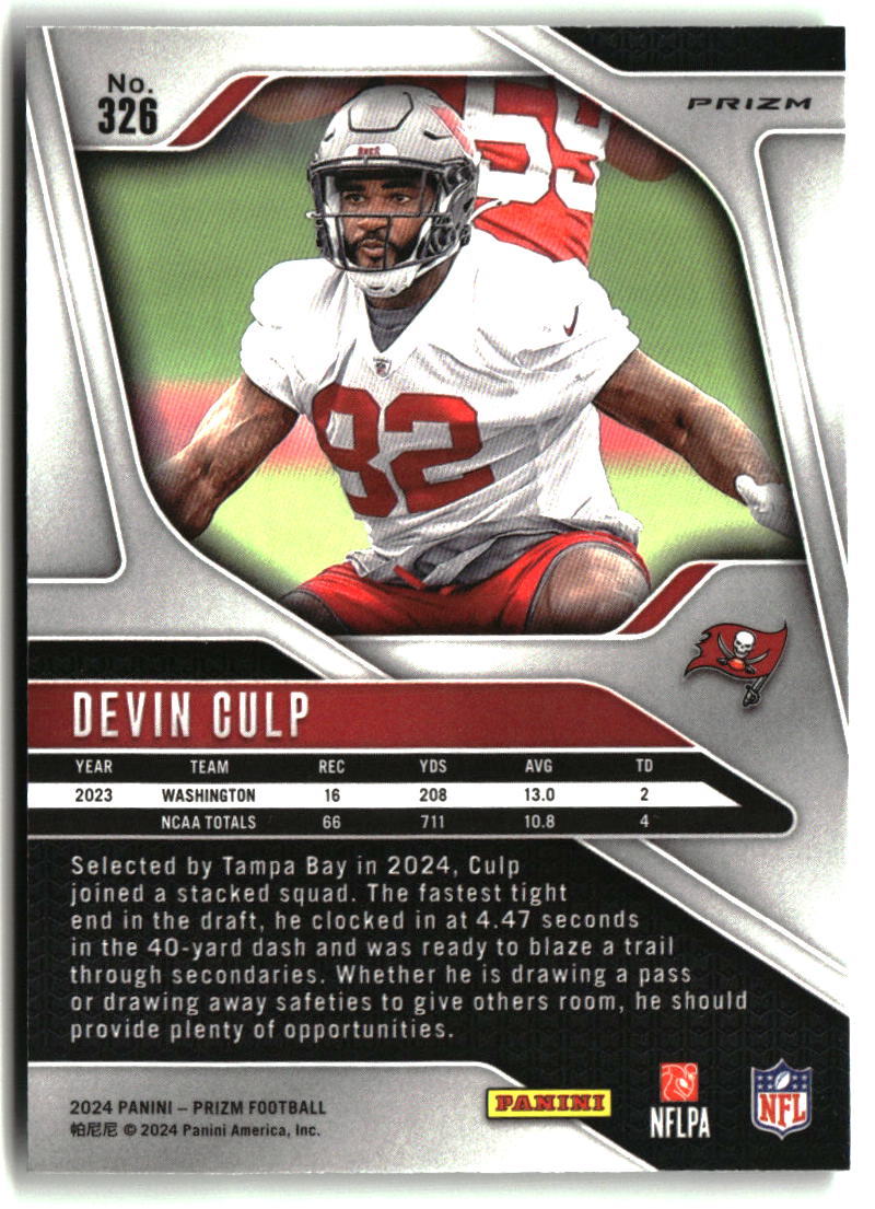 Devin Culp 2024 Panini Prizm Neon Green Pulsar #326