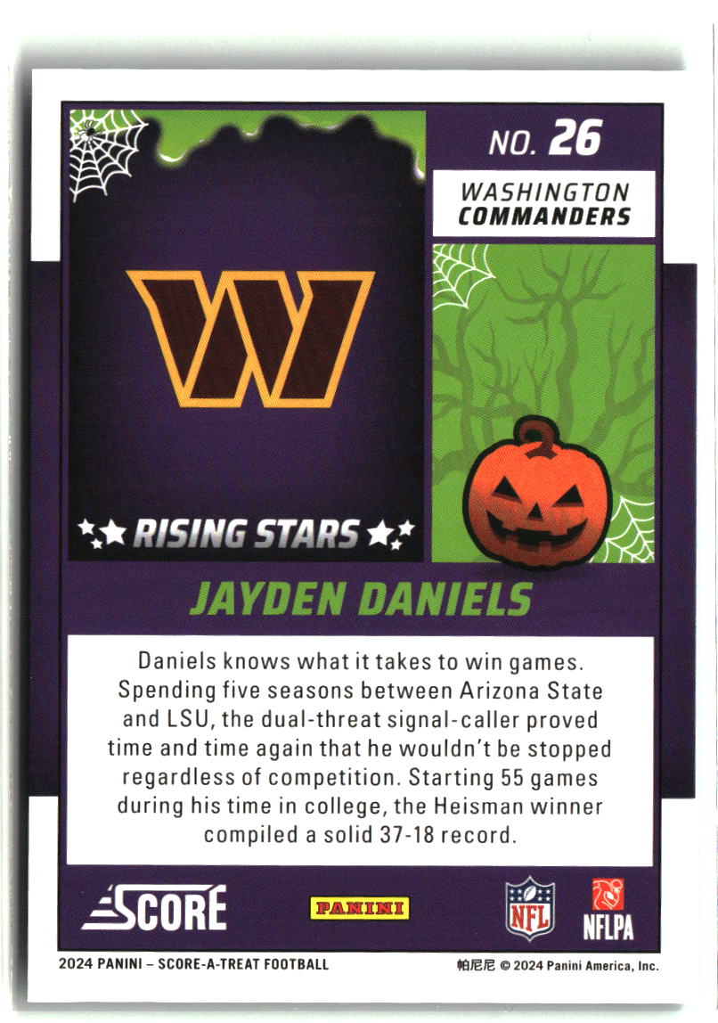 Jayden Daniels 2024 Score-A-Treat Rising Stars Green Bats #26