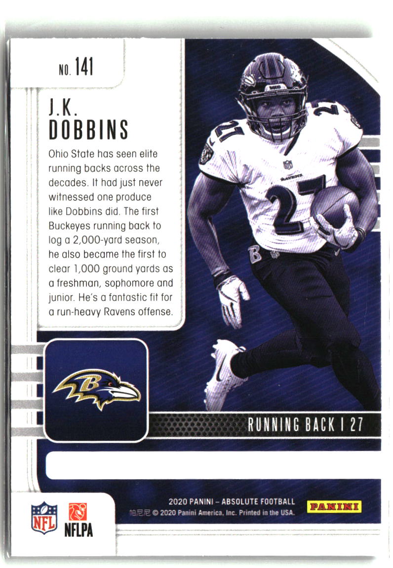 J.K. Dobbins 2020 Panini Absolute Retail #141
