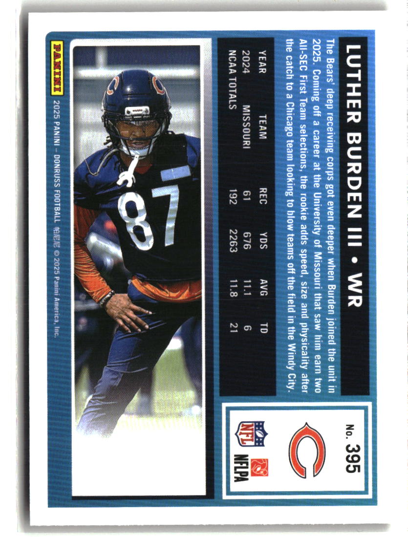 Luther Burden III 2025 Donruss Press Proofs Red #395