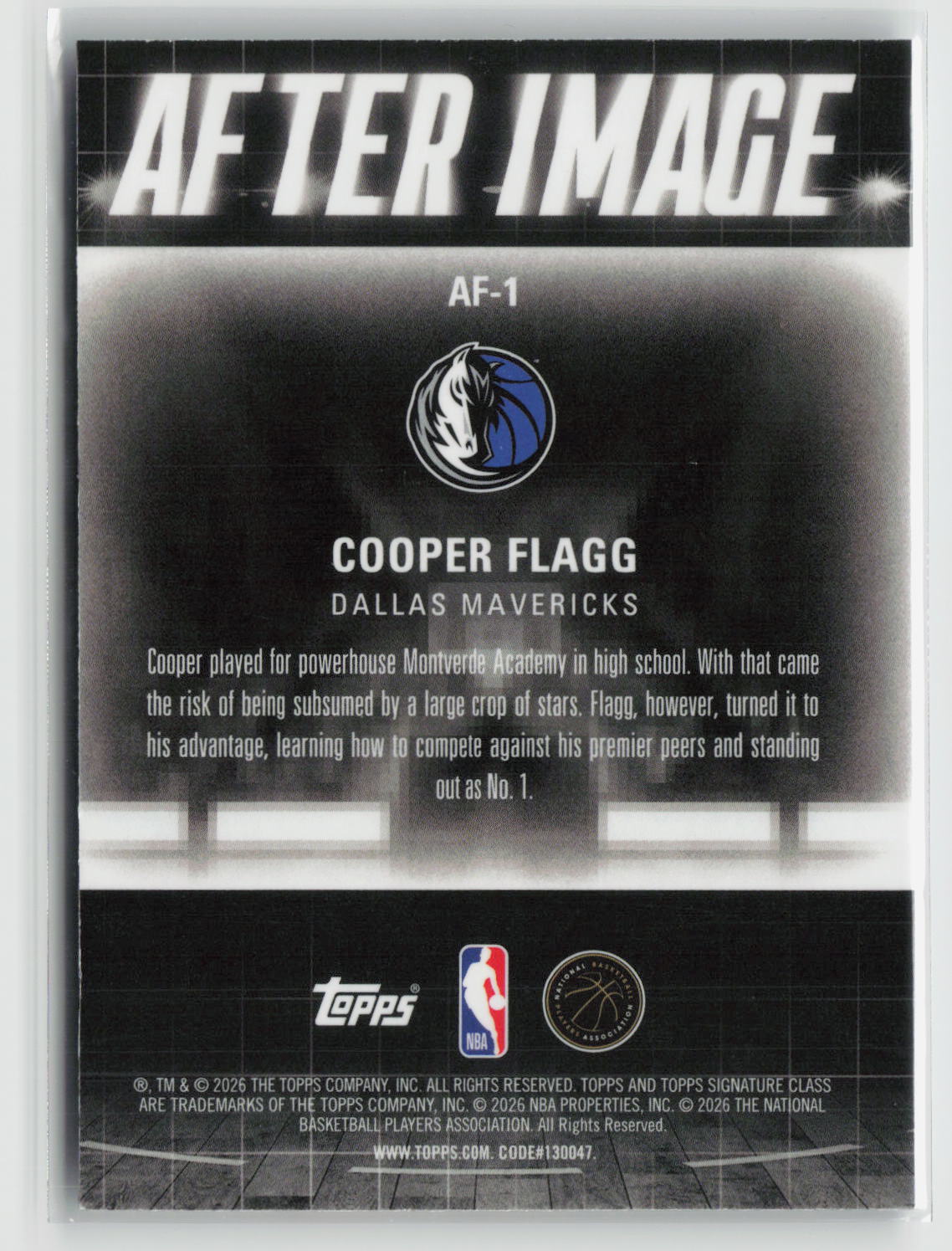 Cooper Flagg 2025-26 Topps Signature Class After Image #AF-1