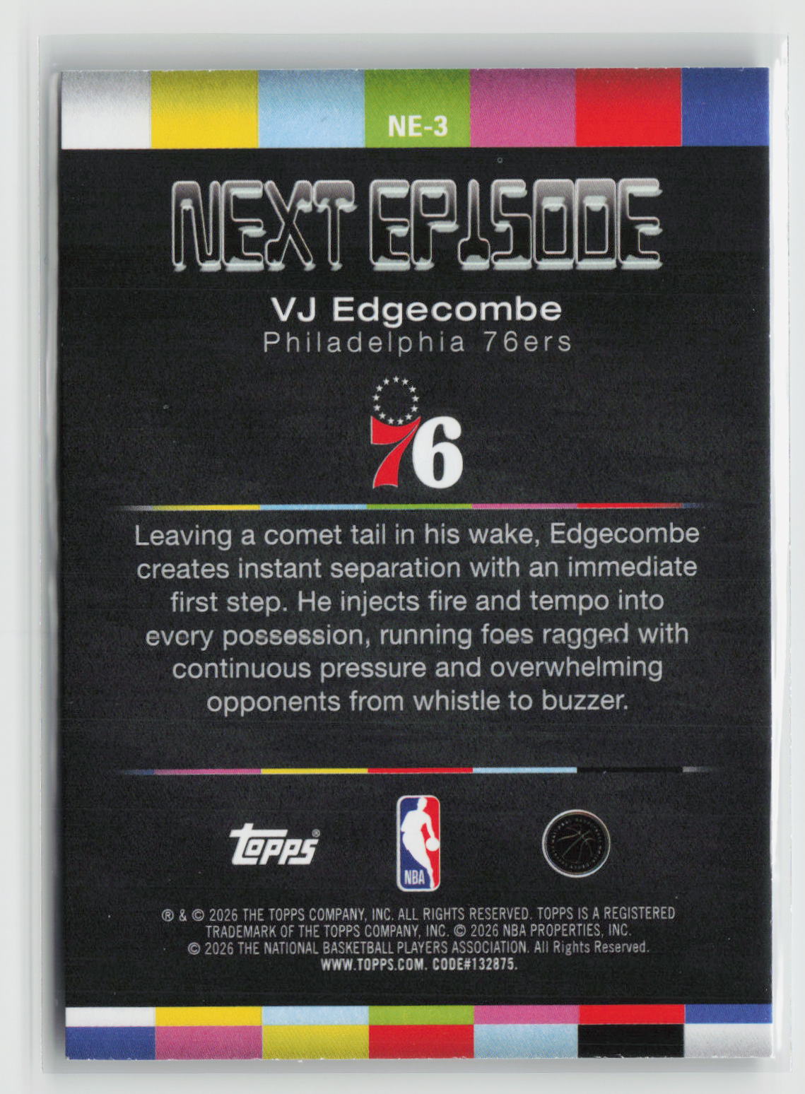 VJ Edgecombe 2025-26 Hoops Next Episode #NE-3