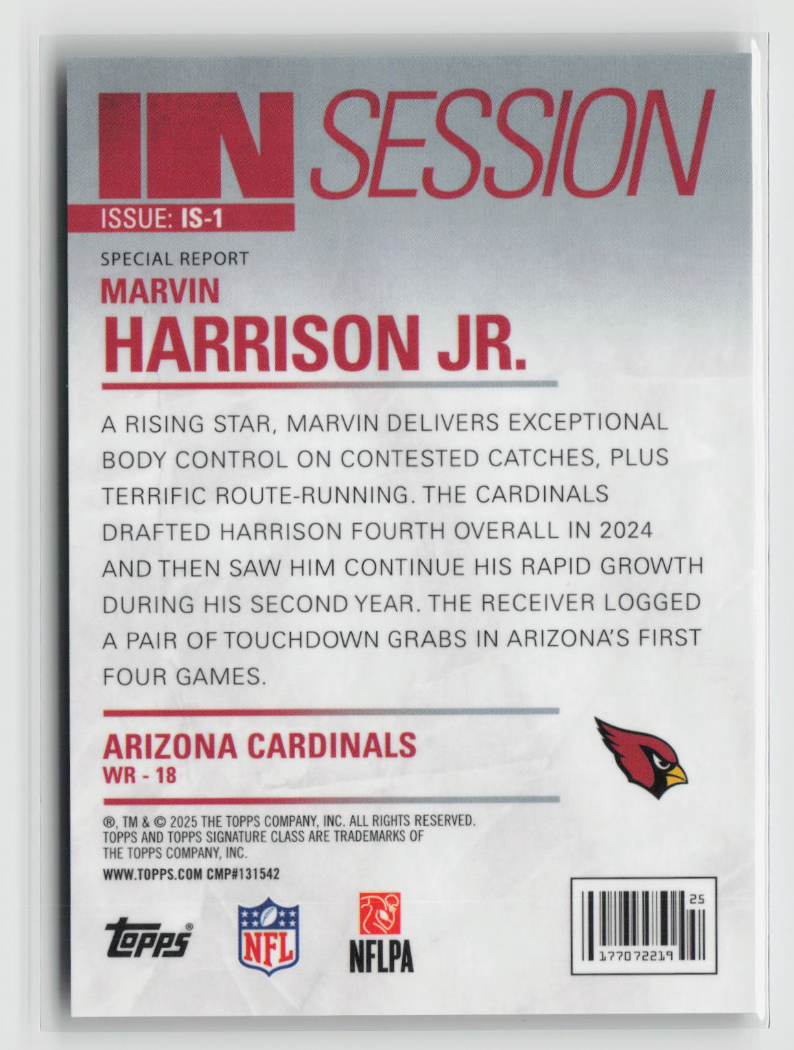 Marvin Harrison Jr. 2025 Topps Signature Class In Session Orange #IS-1 #/50