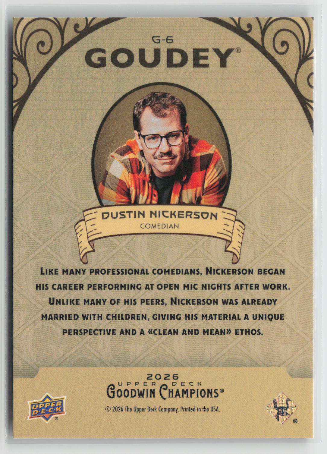 Dustin Nickerson 2026 Upper Deck Goodwin Champions Goudey #G-6