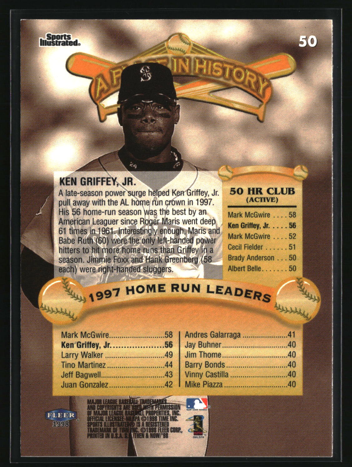 Ken Griffey Jr. 1998 Sports Illustrated Then and Now #50