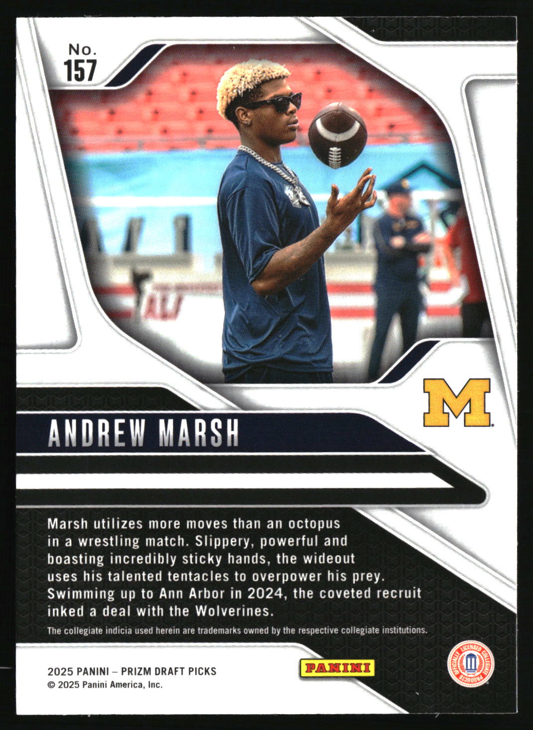 Andrew Marsh 2025 Panini Prizm Draft Picks #157
