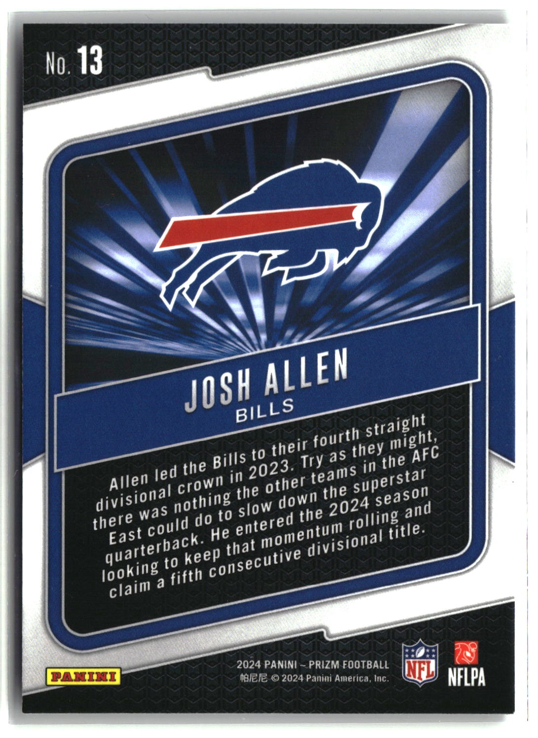 Josh Allen 2024 Panini Prizm Hype #13