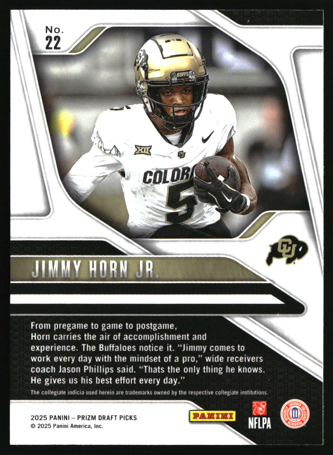 Jimmy Horn Jr. 2025 Panini Prizm Draft Picks #22
