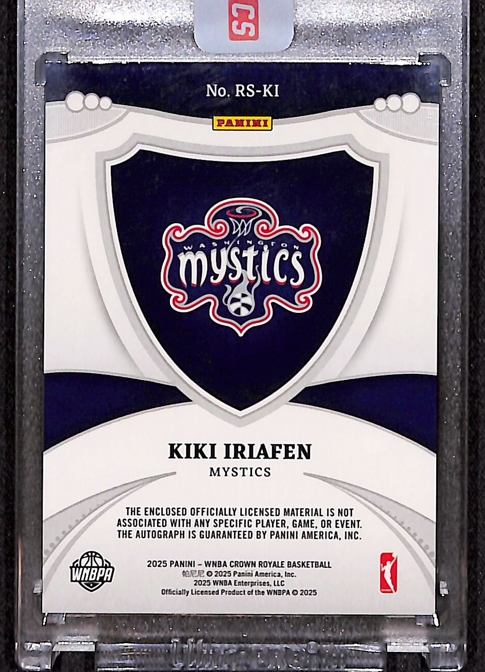 Kiki Iriafen 2025 WNBA Rookie Silhouettes /99 Mystery Redemption #RS-KI