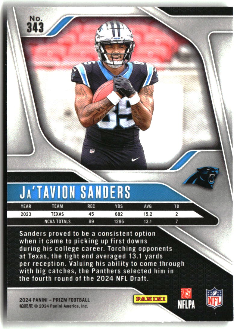 Ja'Tavion Sanders 2024 Panini Prizm #343