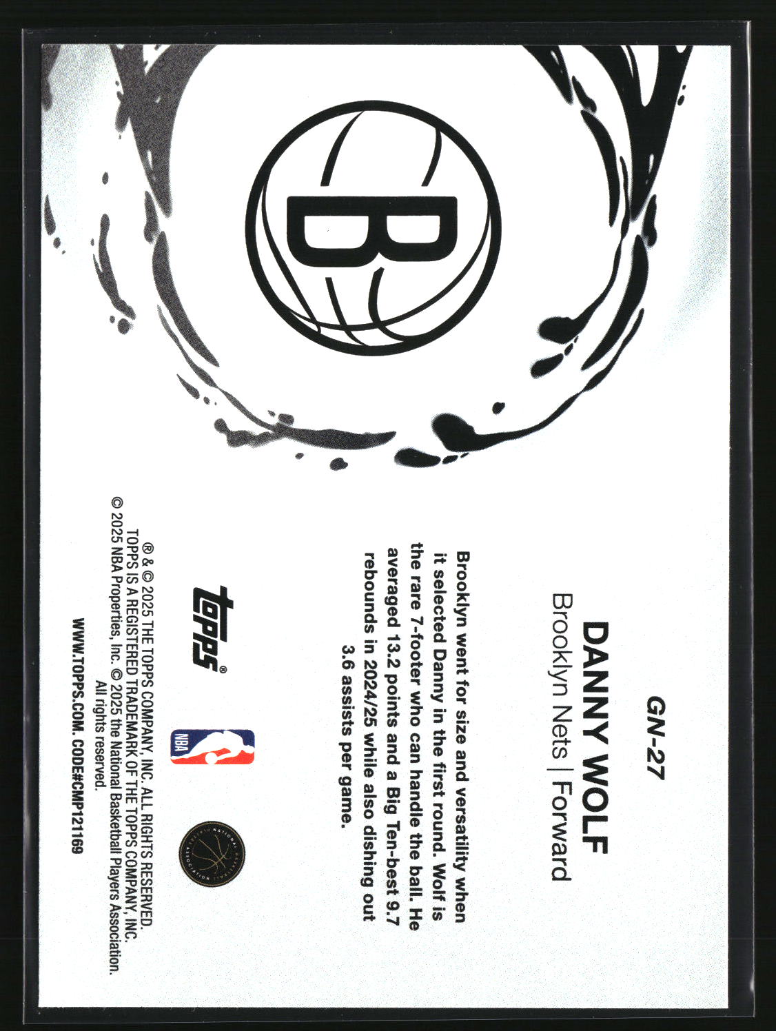 Danny Wolf 2025-26 Topps Generation Now #GN-27