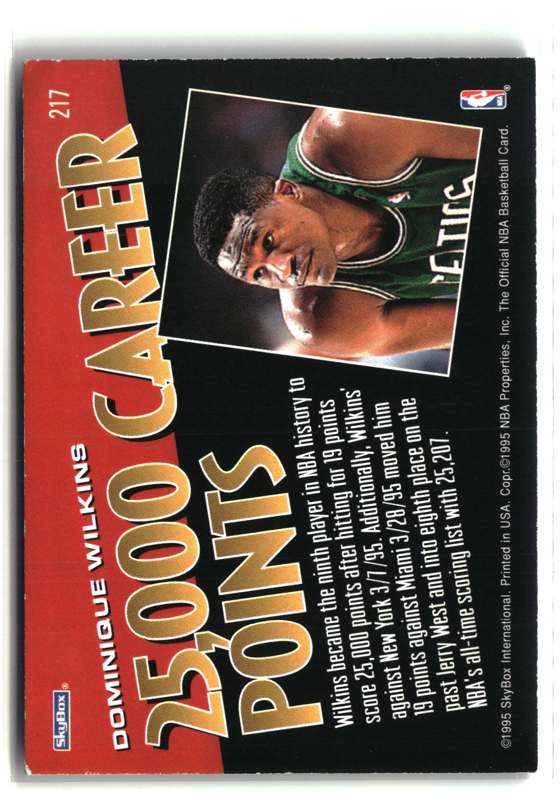 Dominique Wilkins 1995-96 Hoops #217