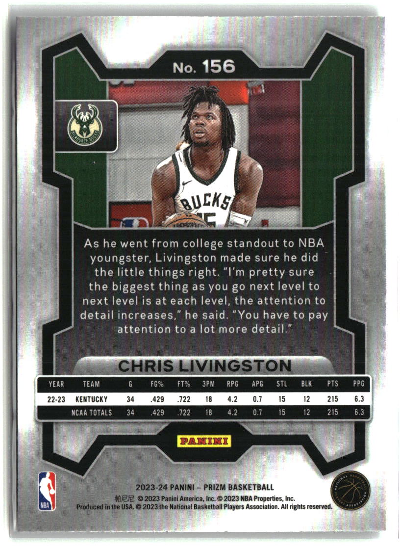 Chris Livingston 2023-24 Panini Prizm #156