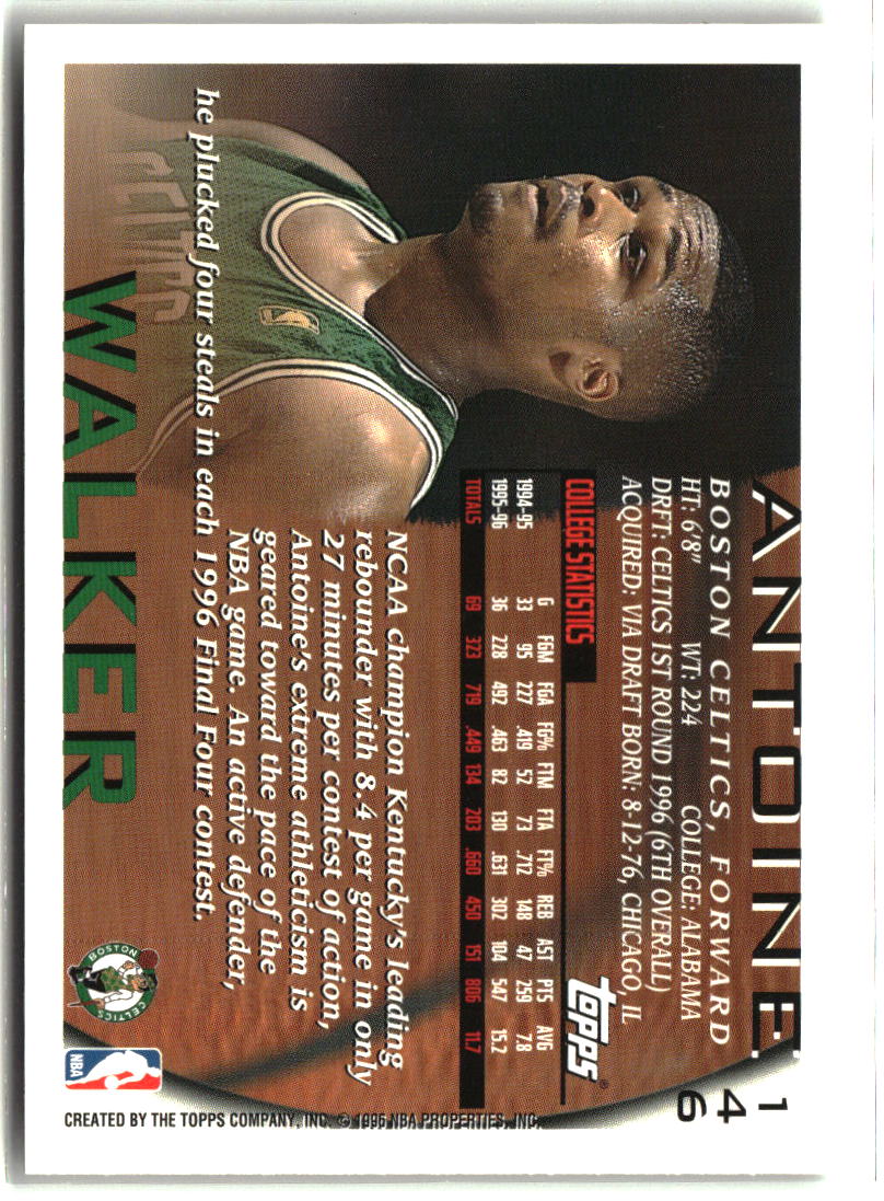 Antoine Walker 1996-97 Topps #146
