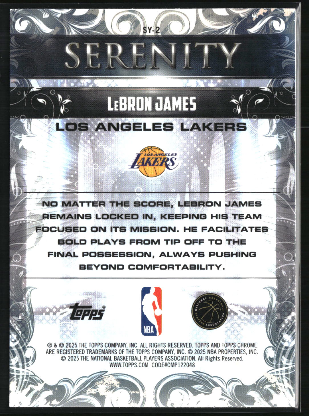 LeBron James 2025-26 Topps Chrome Serenity #SY-2