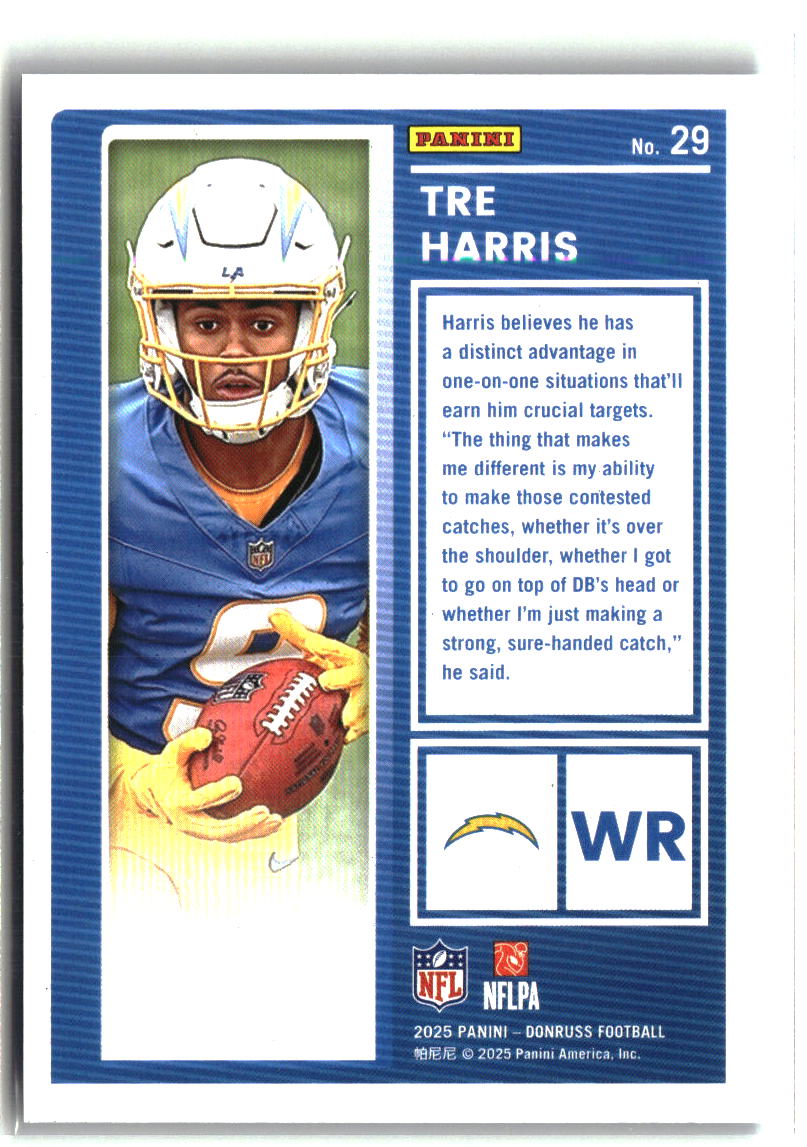Tre Harris 2025 Donruss The Rookies #29