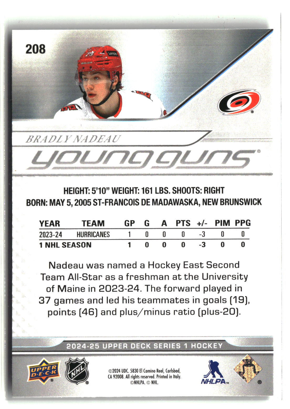 Bradly Nadeau 2024-25 Upper Deck #208