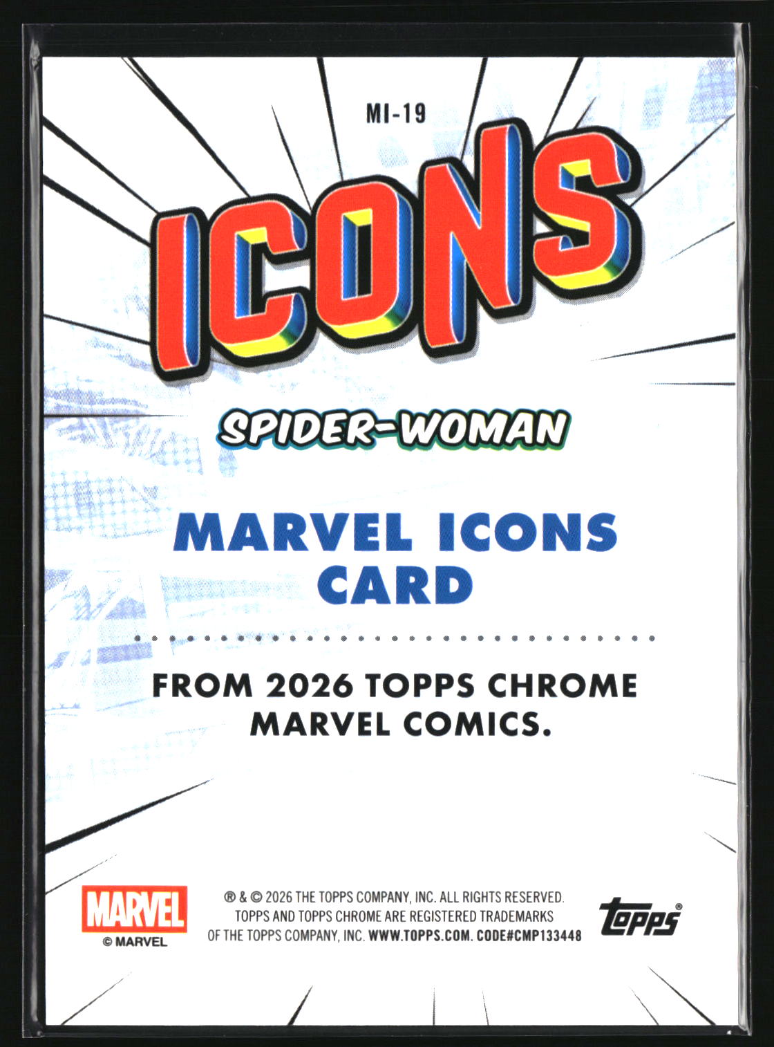 Spider-Woman 2026 Topps Chrome Marvel Comics Marvel Icons #MI-19