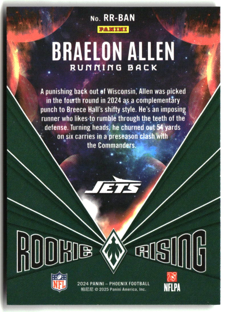 Braelon Allen 2024 Panini Phoenix - Rookie Rising #RR-BAN
