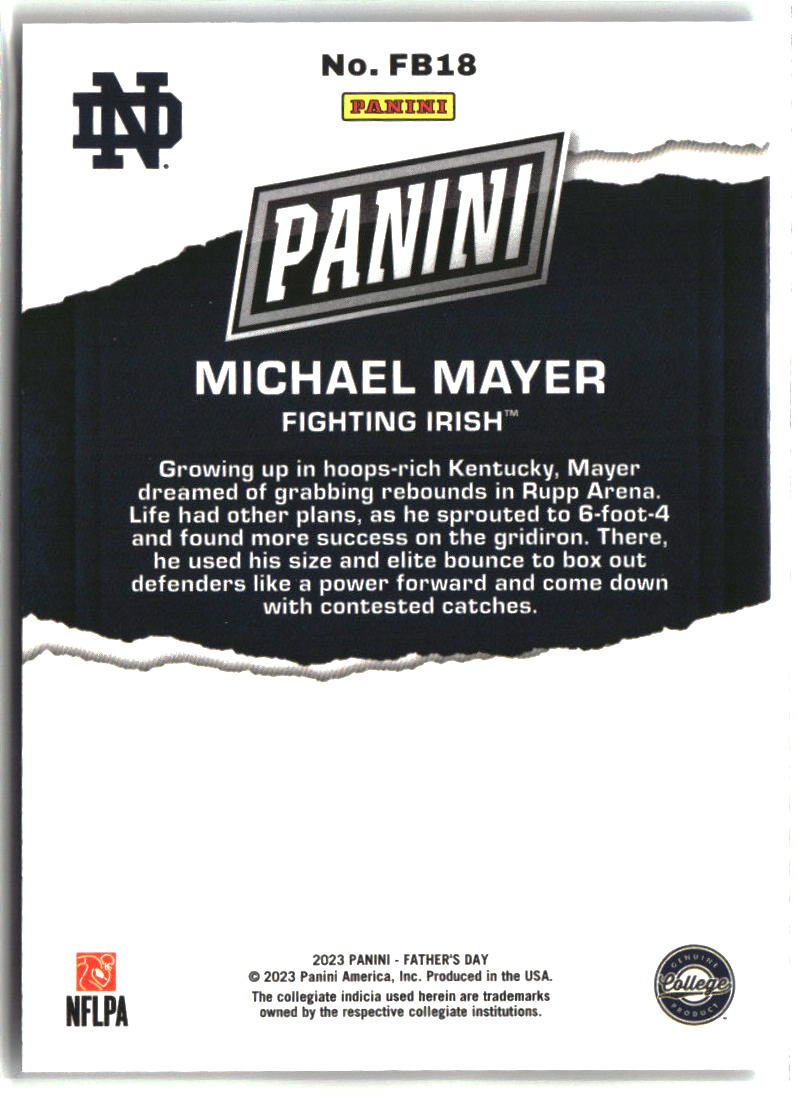 Michael Mayer 2023 Panini Father's Day Father's Day #FB18