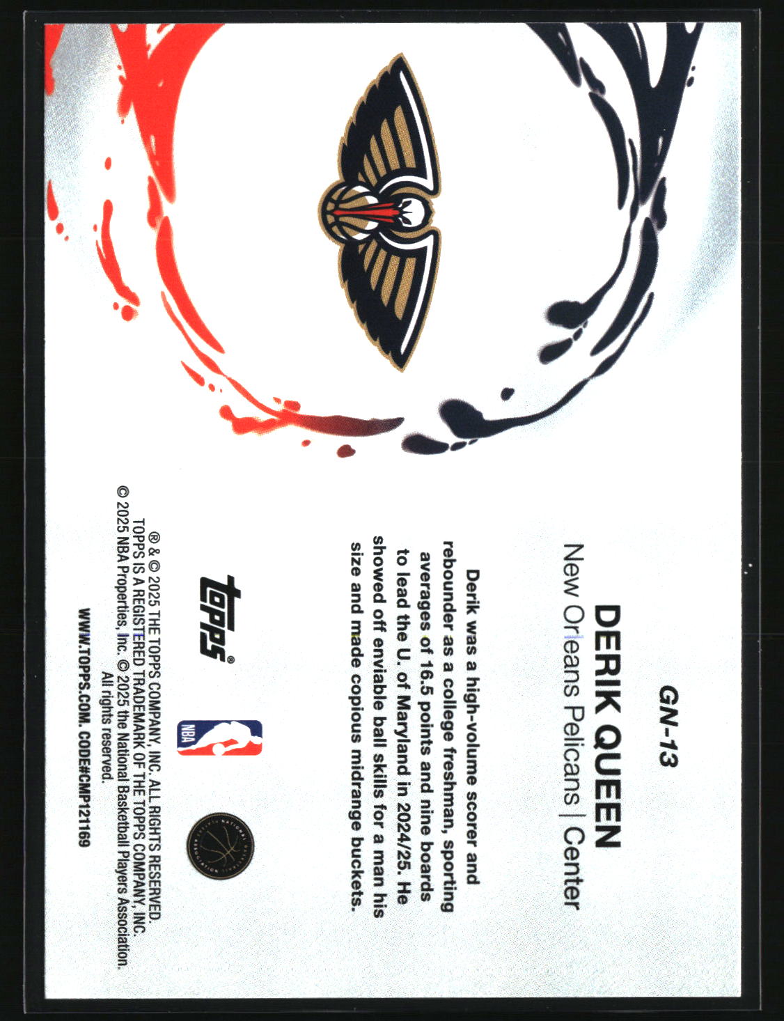 Derik Queen 2025-26 Topps Generation Now #GN-13