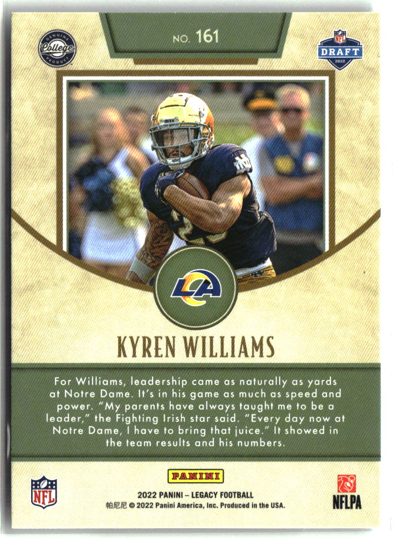 Kyren Williams 2022 Panini Legacy #161
