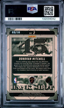 Load image into Gallery viewer, Donovan Mitchell 2024 Panini Mosaic Bank Shot Gold #2 /10 PSA 10