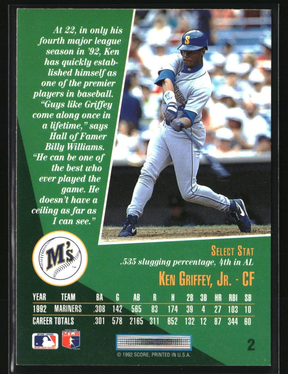 Ken Griffey, Jr. 1993 Select #2