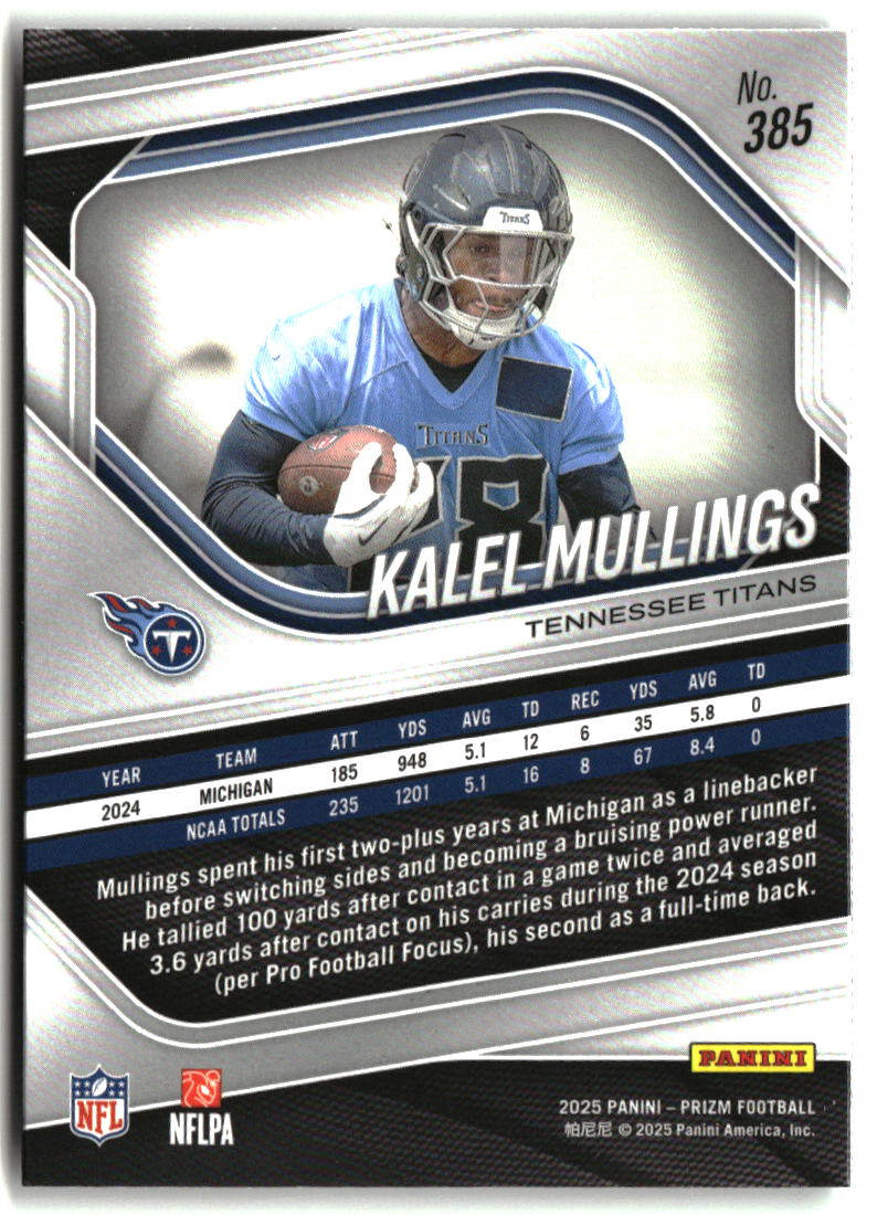 Kalel Mullings 2025 Panini Prizm #385
