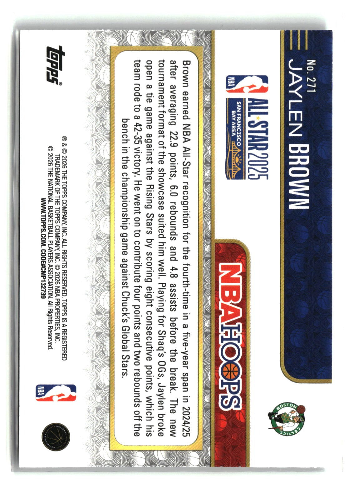 Jaylen Brown 2025-26 Hoops #271
