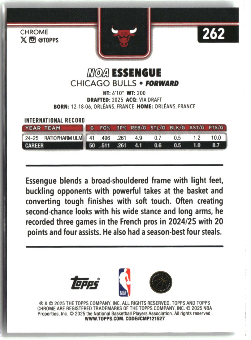 Noa Essengue 2025-26 Topps Chrome #262