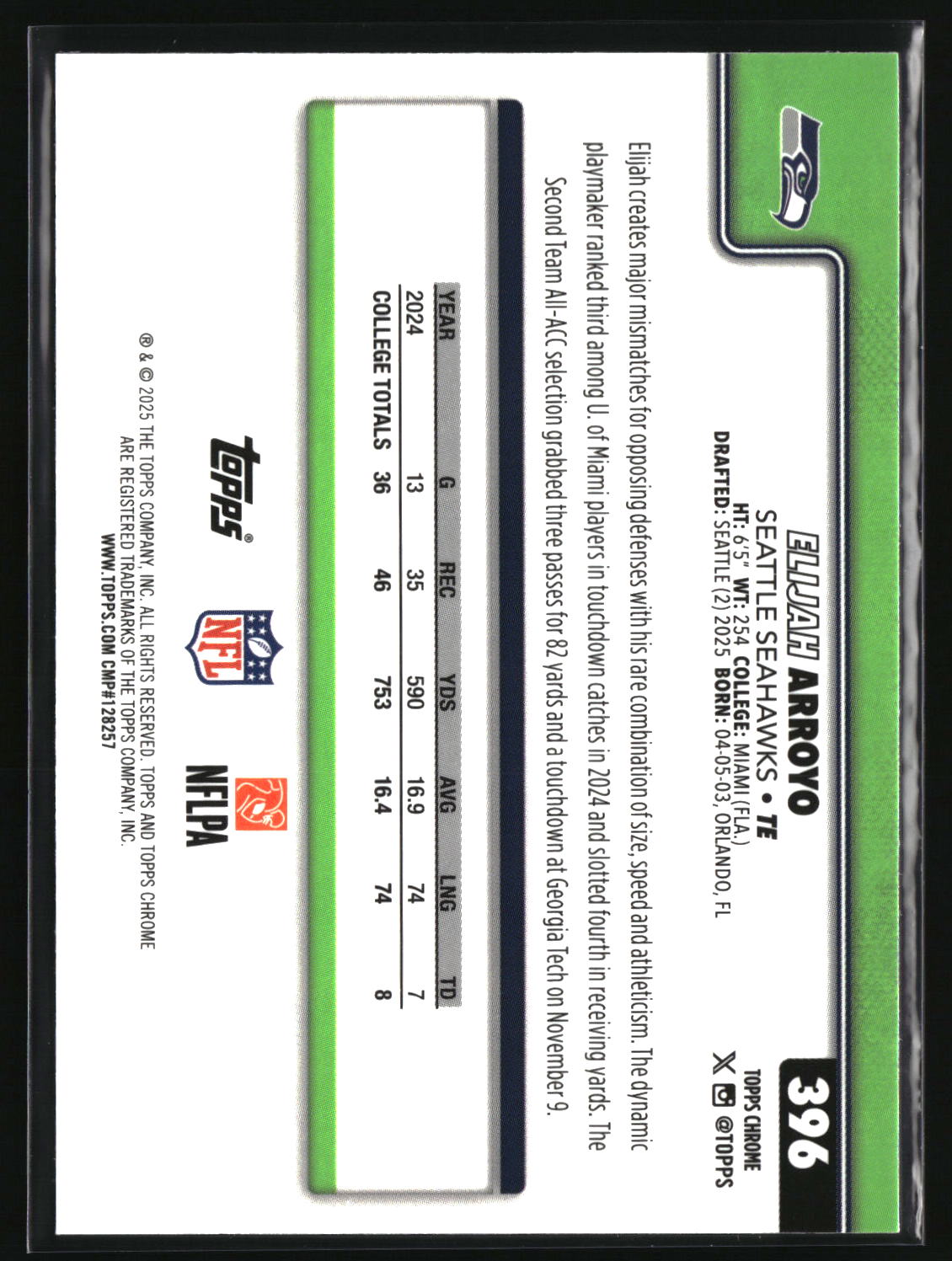 Elijah Arroyo 2025 Topps Chrome #396
