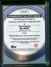 Load image into Gallery viewer, Anthony Black 2022-23 Bowman U Inception Auto Jumbo Relics Orange /25 #IAJR-ABL
