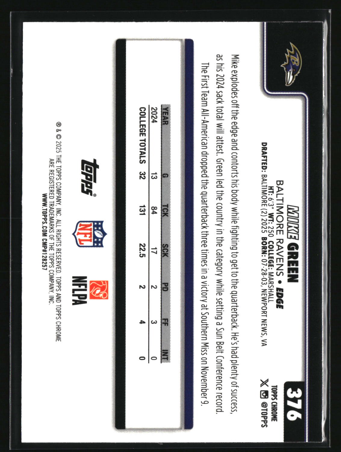 Mike Green 2025 Topps Chrome #376