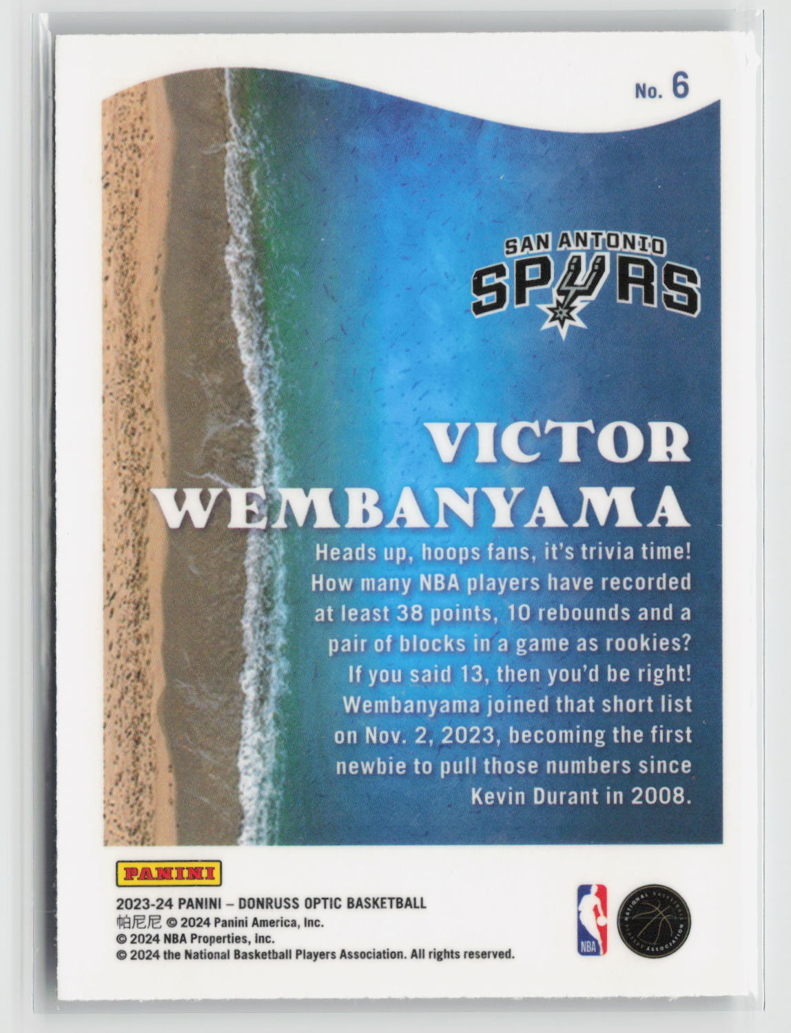 Victor Wembanyama 2023-24 Donruss Optic Splash #6